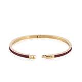 Enamel Bangle With Clasp (Gold)