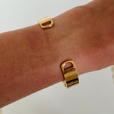 Sample sale | New with defect | Mens stirrup bracelet Gold