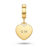 Gold Engraved Heart Charm