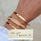 Women's Handwriting Torque Bracelet