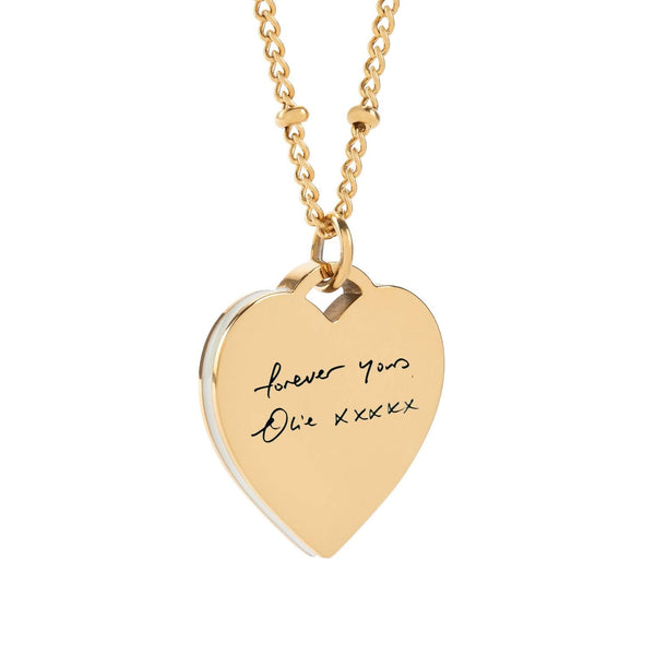 Women's Handwriting Heart Necklace