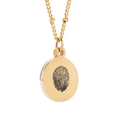 Women's Engraved Disc Fingerprint Necklace
