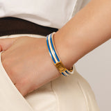 Striped Blue Bangles