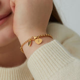 Child's Chain Bracelet With Heart Pendant