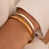 Engraved Bangle With Clasp
