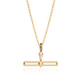 Women's Enamel T-Bar Necklace