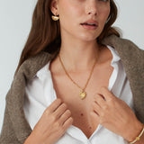 Women's Crescent Enamel Earrings