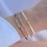 Enamel Bangle With Clasp (Gold)