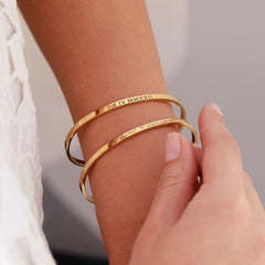 Engraved Bangle With Clasp