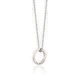 Enamel Halo Necklace