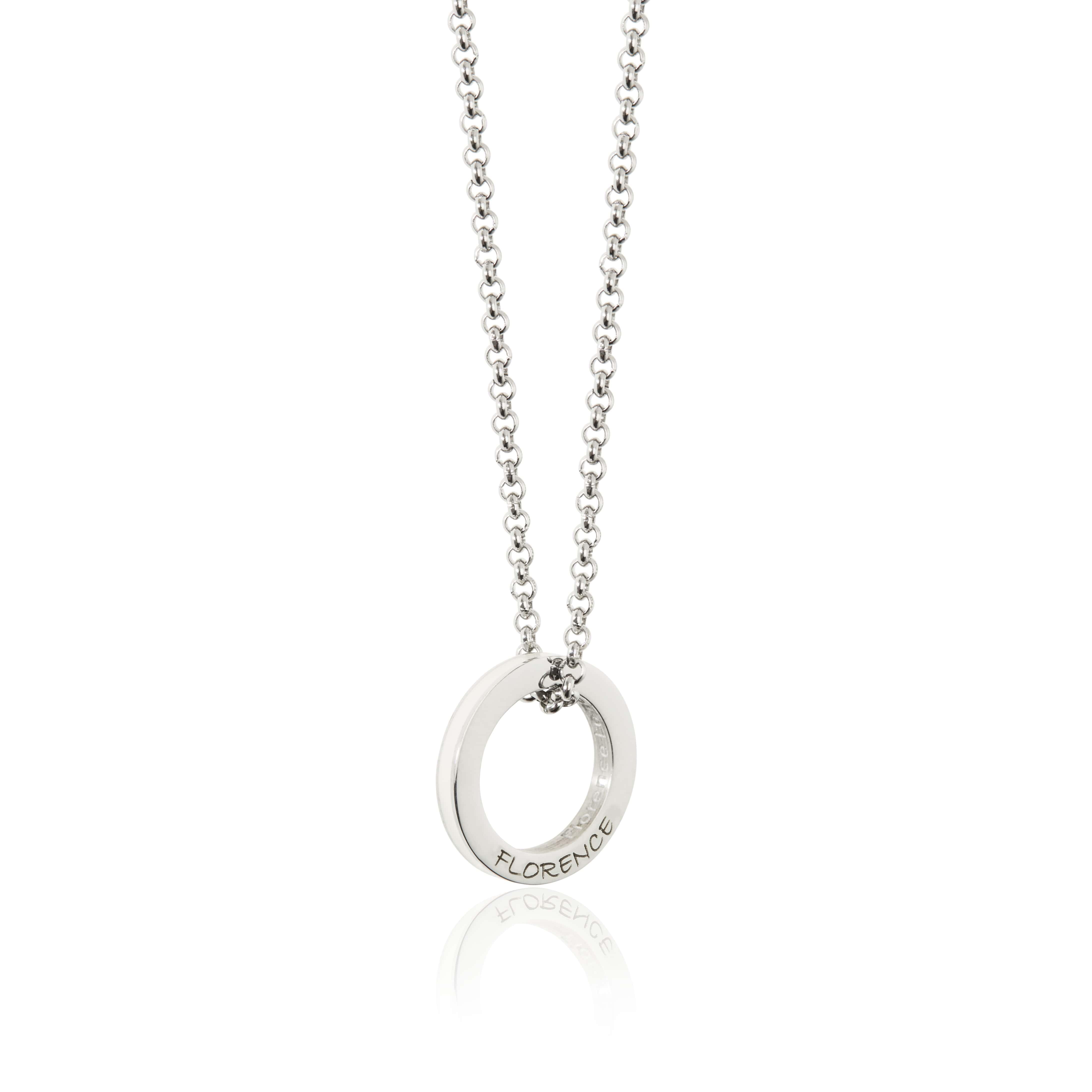 Enamel Halo Necklace