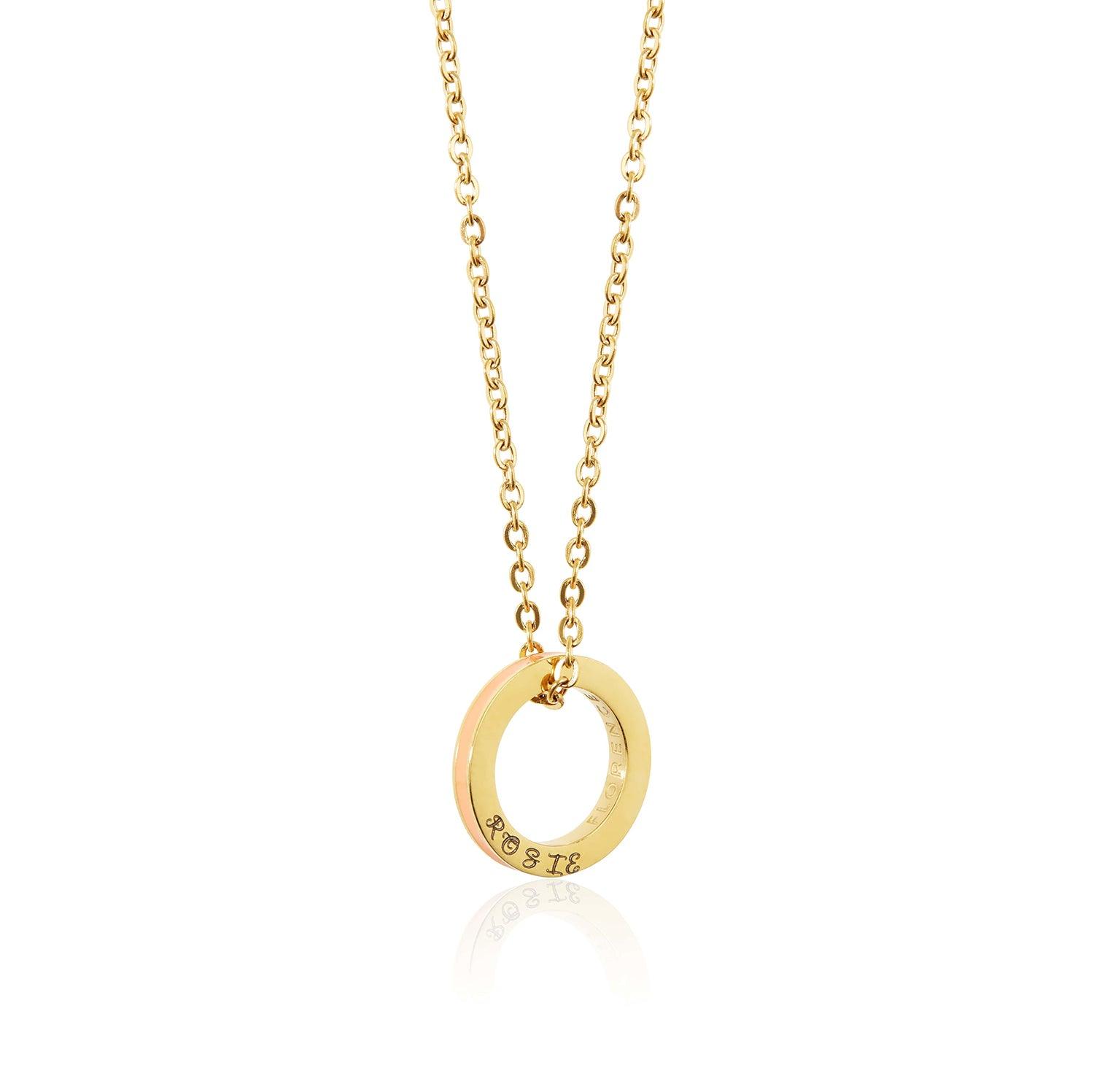 Enamel Halo Necklace
