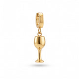 Gold Wine Glass Charm