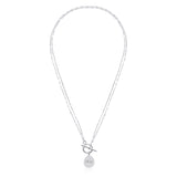 T Bar Necklace, Double Fine Chain