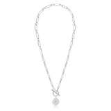 T Bar Necklace, Paperclip Chain