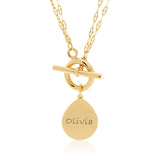 T Bar Necklace, Double Fine Chain