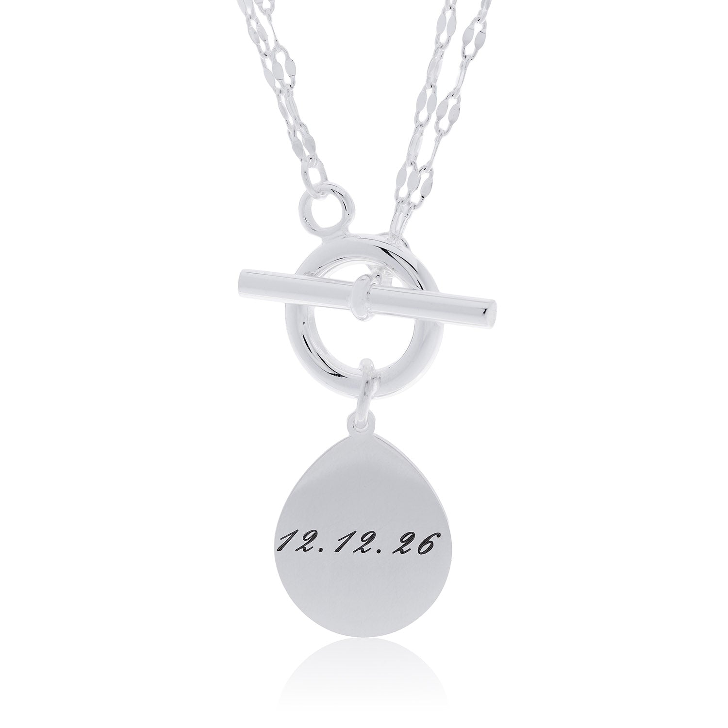 T Bar Necklace, Double Fine Chain