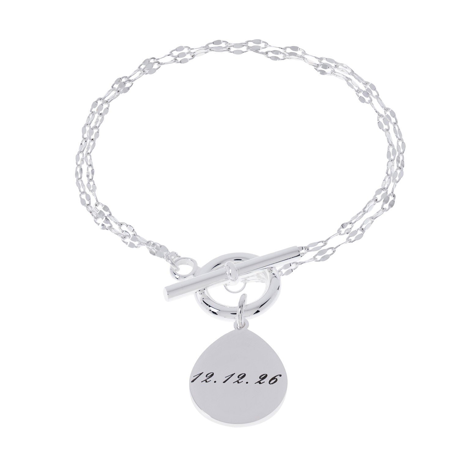 T Bar Bracelet, Double Fine Chain