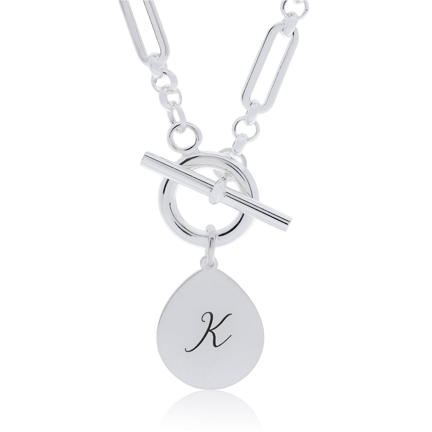 T Bar Necklace, Paperclip Chain