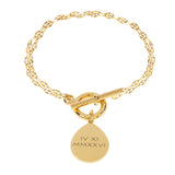 T Bar Bracelet, Double Fine Chain