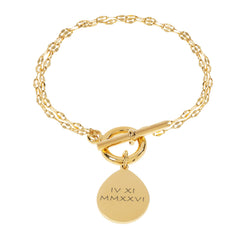 T Bar Bracelet, Double Fine Chain