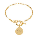 T Bar Bracelet, Belcher Chain
