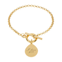 T Bar Bracelet, Belcher Chain