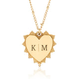 Women's Engraved Exploding Heart Necklace