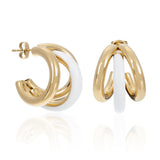 Chubby Enamel Hoops