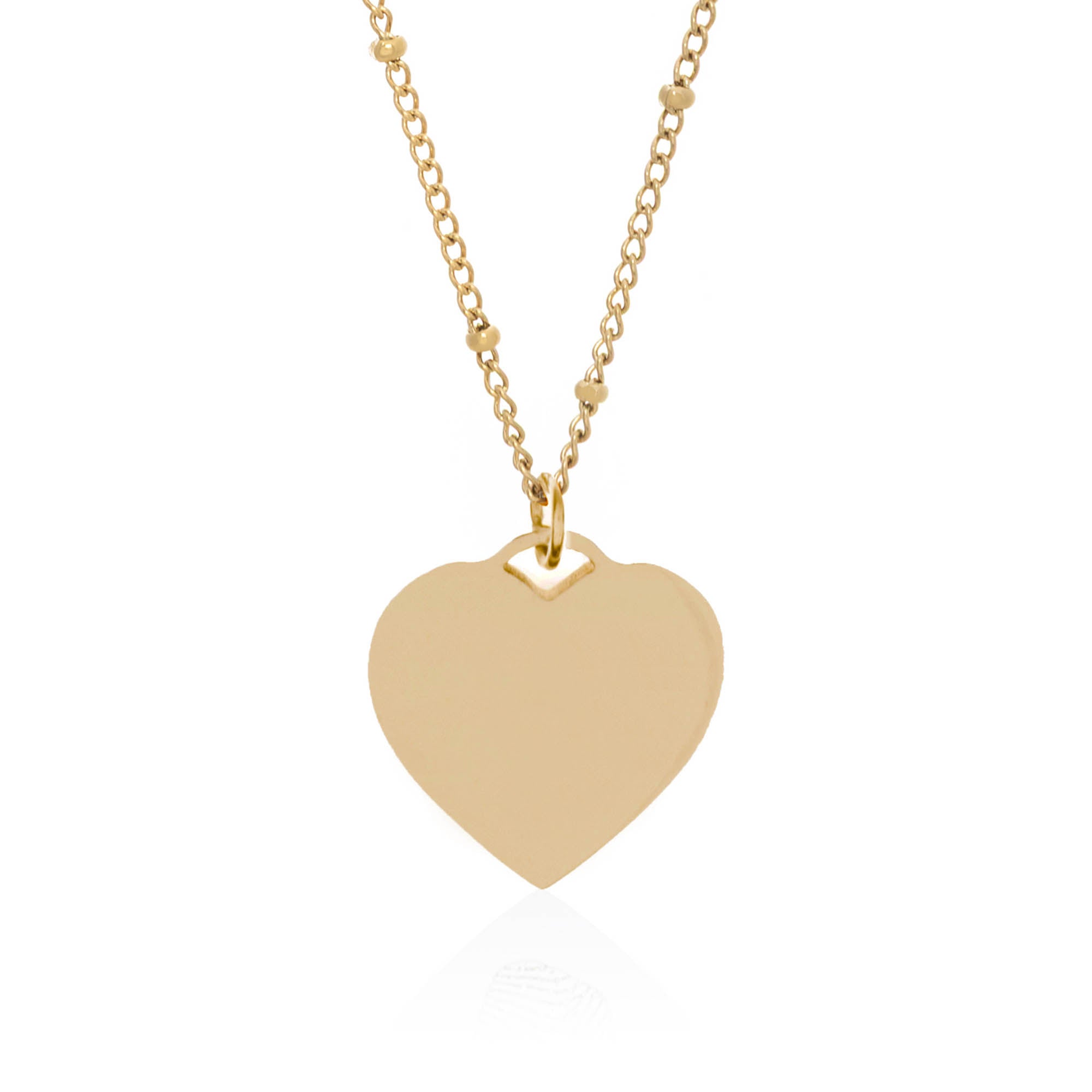 Women's Engraved Heart Fingerprint Necklace