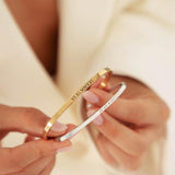 Engraved Open Bracelet