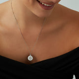 Women's Engraved Disc Fingerprint Necklace