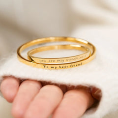 Engraved Bangle With Clasp