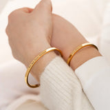 Engraved Bangle With Clasp