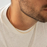 Men's Curb Chain Necklace 2mm (45cm long)