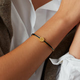 Oval Clasp Enamel Bangle