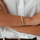 Oval Clasp Enamel Bangle