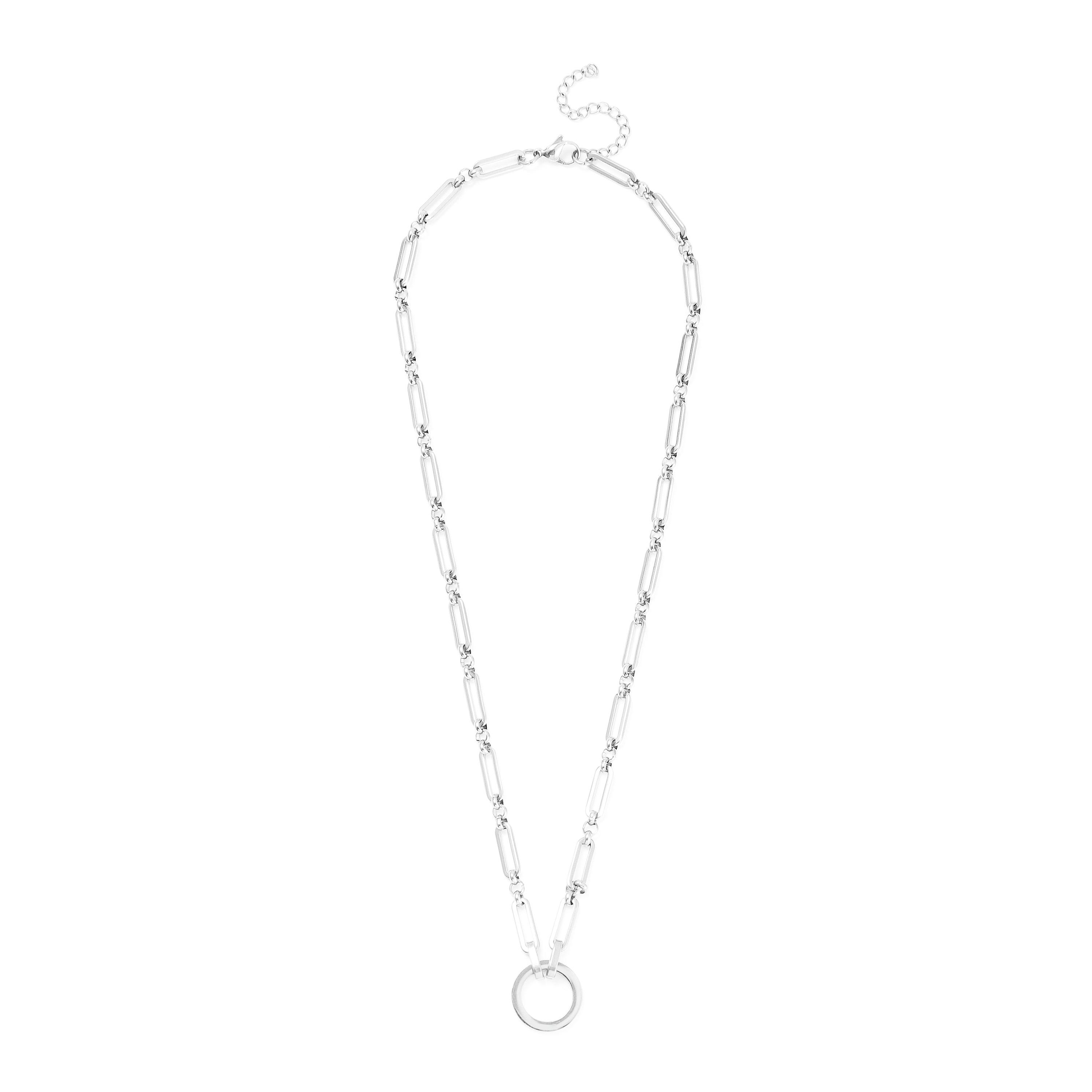 Engraved Paperclip Chain Necklace