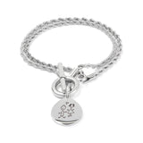 Handwriting T Bar Bracelet With Rope Chain