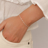 Women's Pressed Link Bracelet Chain
