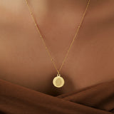 Women's Engraved Disc Fingerprint Necklace