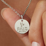 Engraved 'Grief Is' Sympathy Necklace