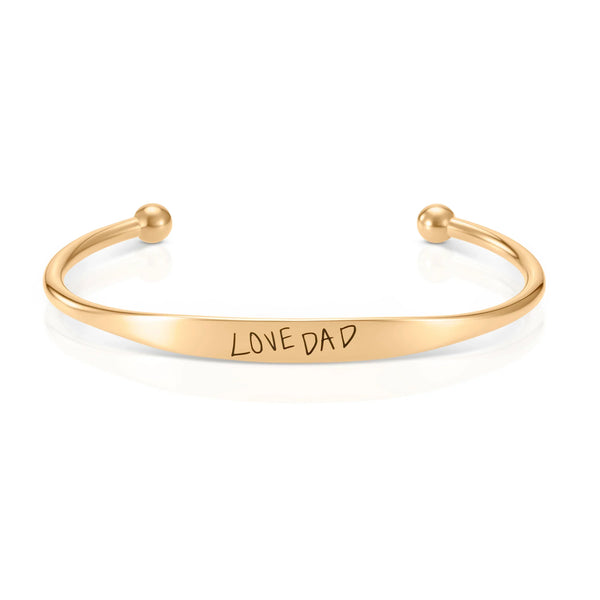 Women's Handwriting Torque Bracelet