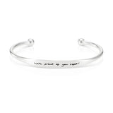 Women's Handwriting Torque Bracelet