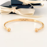 Men's Handwriting Torque Bracelet