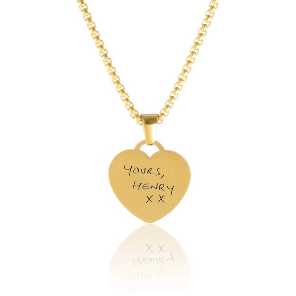 Handwriting Heart Necklace