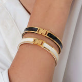 Women's Essential Hinge Signature Bangle - Gold