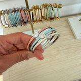 Sample sale | New with defect | Oval Clasp Enamel Bangles