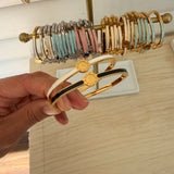 Sample sale | New with defect | Oval Clasp Enamel Bangles
