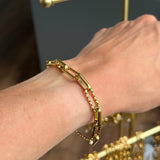 Sample sale | New | Gold bracelet - vintage mixed link